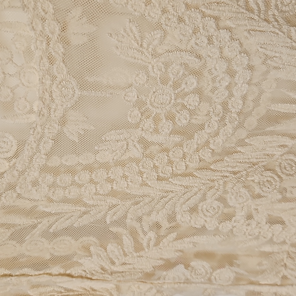 EUC Fever London Embroidered Lace Gauze Top in Ivory ,Sz Medium - Picture 5 of 5